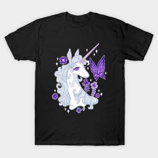 The Last Unicorn Portrait - Butterfly Whispers T-Shirt